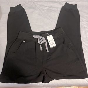 Figs Scrubs Zamora High Waisted Jogger in Black